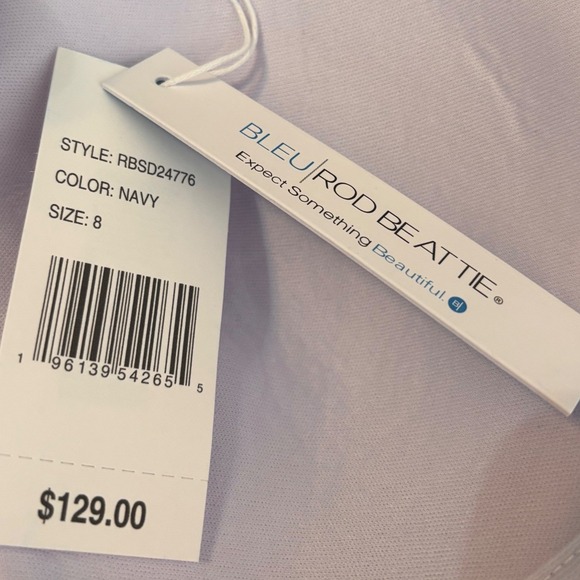 Bleu Rod Beattie Womens Swimsuit Sz 8 One Piece Blue Tropical New - Picture 8 of 8